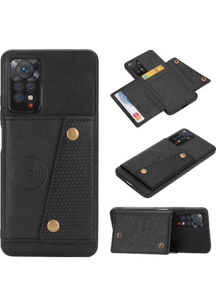 Cüzdan Durumda Xiaomi Redmi Not 11 4g Buit Demir Cüzdan Kılıf Kickstand (Yurt Dışından)