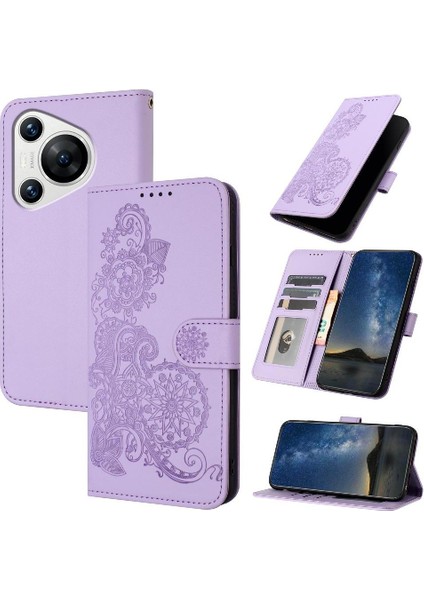 Kart Yuvası ile Huawei Pura 70 Pro Için Flip Case Standı Flip Folio Kitap Pu (Yurt Dışından)