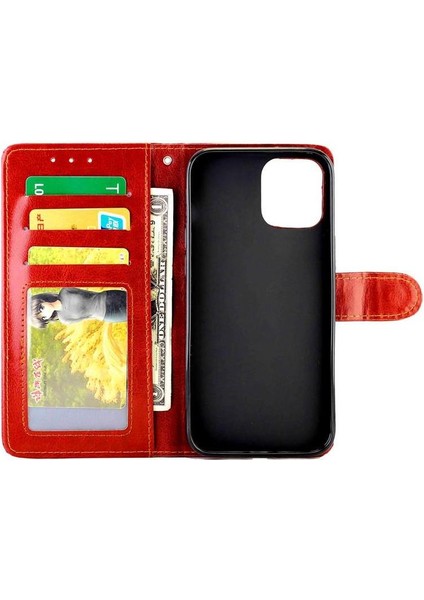 IPhone 12 Için Flip Case Pro Max Darbeye Pu Deri Manyetik Kapatma (Yurt Dışından)