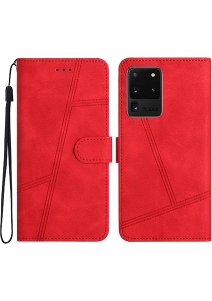 Samsung Galaxy S20 Ultra Flip Folio Bilek Kayışı Tam Cüzdan Için Flip Case (Yurt Dışından)