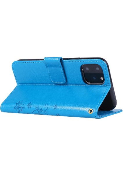 IPhone 11 Için Filp Durumda Pro Max Kart Tutucu Bilek Kayışı Kickstand Pu (Yurt Dışından)