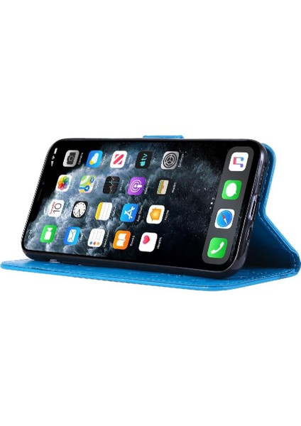 IPhone 11 Için Filp Durumda Pro Max Kart Tutucu Bilek Kayışı Kickstand Pu (Yurt Dışından)