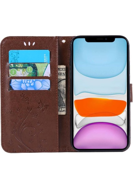 IPhone 11 Için Filp Durumda Kart Tutucu Manyetik Kapatma Pu Deri Kickstand (Yurt Dışından) indirimleri