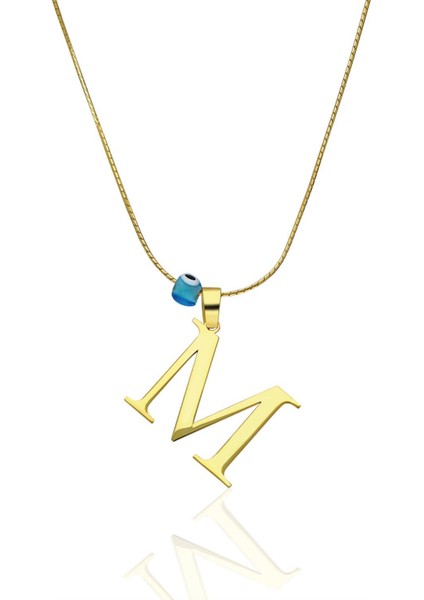 Nazarlı Yan Harf Kolye