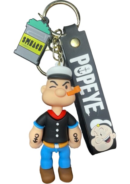 Popeye Anahtarlık Karikatür - Çanta Araba Anahtarlığı / Popeye Keychain
