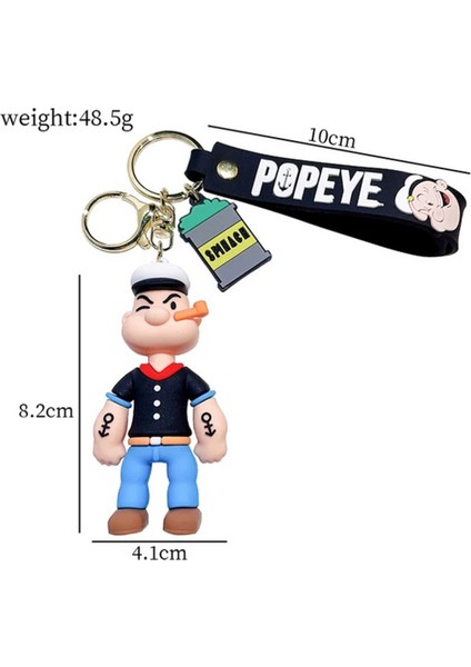 Popeye Anahtarlık Karikatür - Çanta Araba Anahtarlığı / Popeye Keychain