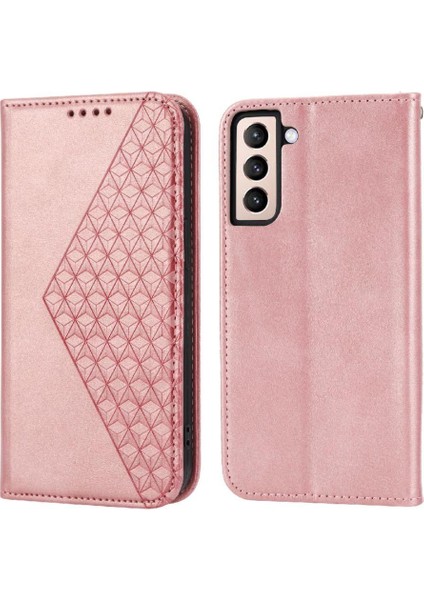 Samsung Galaxy S21 Artı El Kayışı Günlük Kullanım Standı Eşkenar Dörtgen Için Flip Case (Yurt Dışından)