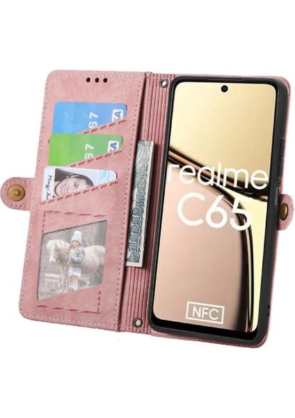 Realme C65 Flip Kapak Kılıf Için Flip Case Basit Iş Cüzdan (Yurt Dışından)