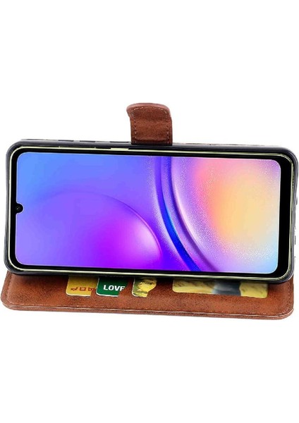 Samsung Galaxy A05 Için Filp Durumda Manyetik Kapatma Kart Tutucu Tam Pu (Yurt Dışından) fiyatları