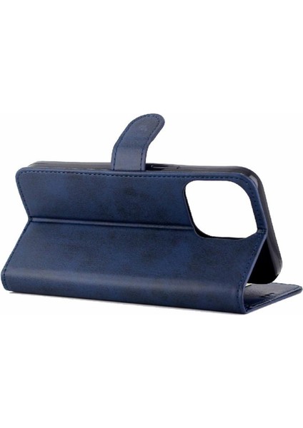 IPhone 15 Için Filp Durumda Pro Max Kickstand Pu Deri Kart Tutucu Manyetik (Yurt Dışından)