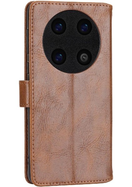 Huawei Mate 60 Için Flip Case Manyetik Kapatma Kickstand Kayış Pu Deri (Yurt Dışından)