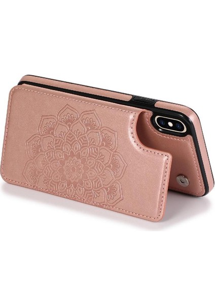 IPhone Xs Max Desen Çiçek Kabartmalı Pu Için Kart Tutucu Kılıf ile Cüzdan (Yurt Dışından) fırsatları