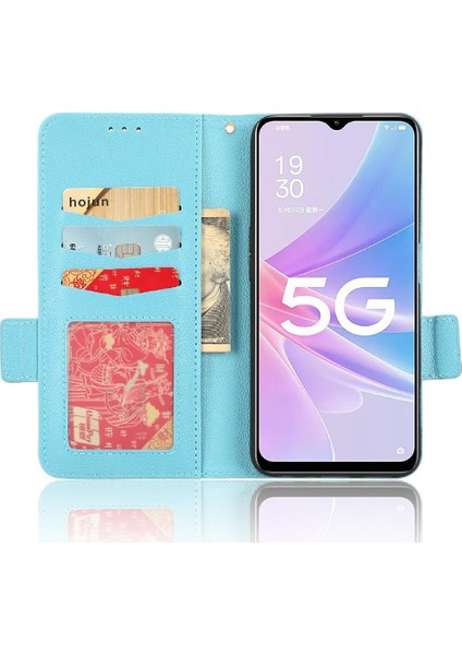 Oppo A78 5g Pu Deri Manyetik Kart Yuvaları Tutucu Cüzdan Tarafı Için Kılıf (Yurt Dışından)