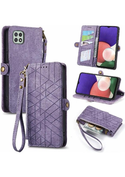 Samsung Galaxy A22 5g Için Flip Case Darbeye Basit Iş Cüzdan (Yurt Dışından)