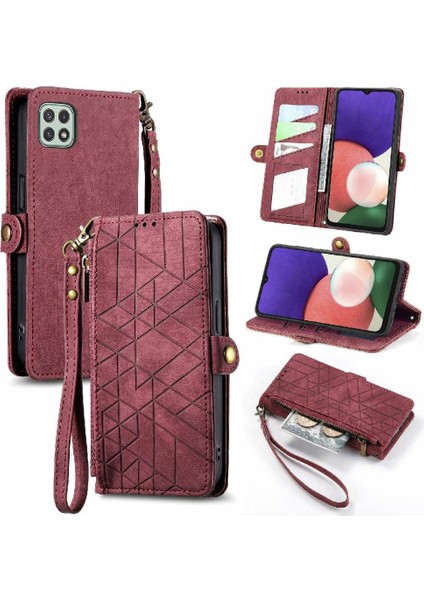 Samsung Galaxy A22 5g Için Flip Case Darbeye Basit Iş Cüzdan (Yurt Dışından)