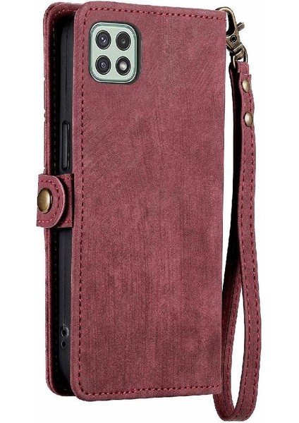 Samsung Galaxy A22 5g Için Flip Case Darbeye Basit Iş Cüzdan (Yurt Dışından) fırsatları