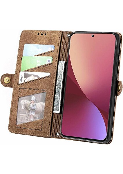 Bdt Shop Xiaomi 12 Için Flip Case Pro Kılıf Cüzdan Basit Iş Darbeye (Yurt Dışından)