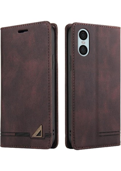 Sony Xperia 10 Vı Premium Deri Premium Deri Iki Için Flip Case (Yurt Dışından)