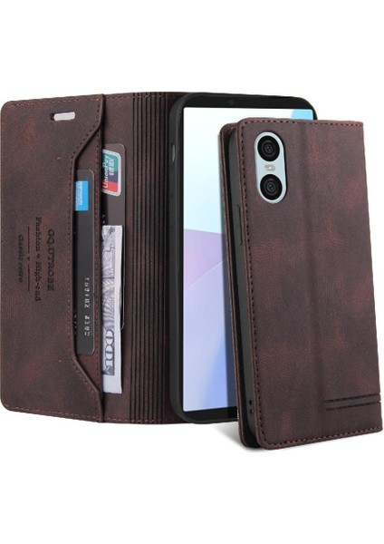 Sony Xperia 10 Vı Premium Deri Premium Deri Iki Için Flip Case (Yurt Dışından) modelleri