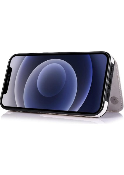 IPhone 12 Için Cüzdan Durumda Çift Manyetik Toka Kart Yuvaları ile Kickstand (Yurt Dışından) fiyatları