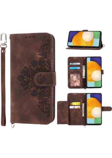 Xiaomi 11T/11T Pro Için Flip Case Darbeye Bileklik Kabartmalı Çoklu (Yurt Dışından)