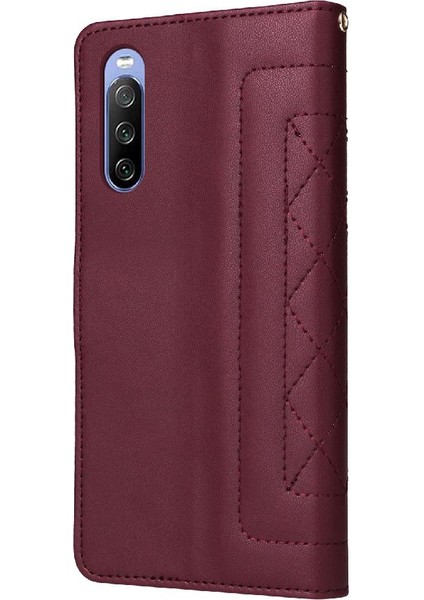 Bdt Shop Sony Xperia 10 Iii Için Flip Case Cüzdan Kılıf Kapak Kapak Basit (Yurt Dışından)