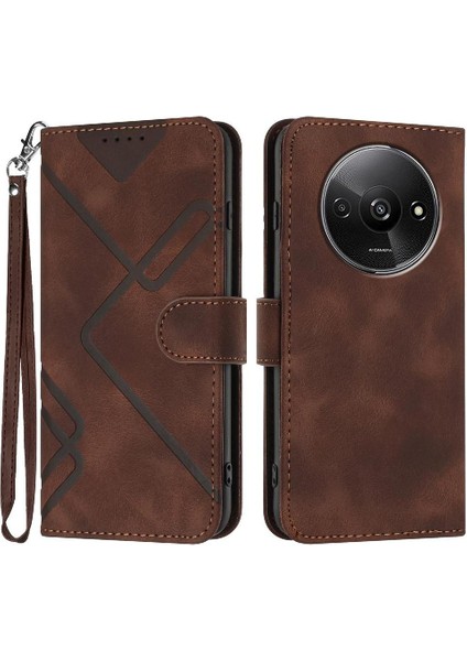 Kart Yuvası Standı ile Xiaomi Redmi A3 Için Flip Case Cüzdan Pu Deri (Yurt Dışından)