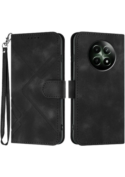 Realme 12 5g Manyetik Kapak Için Flip Case Pu Deri Kart ile Cüzdan Çevirin (Yurt Dışından)