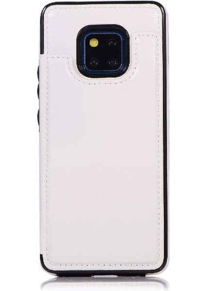 Cüzdan Kılıf Için Huawei Mate 20 Pro Kart Yuvaları Pu Deri Çift Manyetik (Yurt Dışından)