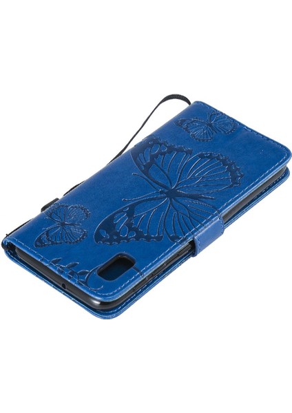Samsung Galaxy A10E Için Flip Case Kart Yuvası Standı ile Kickstand Pu Çevirin (Yurt Dışından)