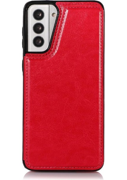 Samsung Galaxy S21 Artı Çift Manyetik Toka Kart Yuvaları Için Cüzdan Kılıf (Yurt Dışından) modelleri