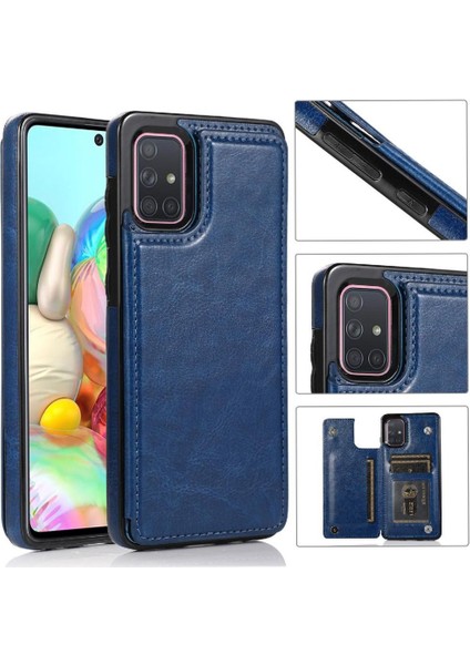 Kart Tutucu Kickstand Çift ile Samsung Galaxy A71 4g Için Cüzdan Kılıf (Yurt Dışından)