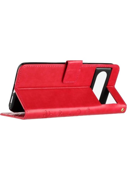 Google Pixel 8 Pro Bilek Kayışı Manyetik Kapatma Kickstand Pu Için Filp Durumda (Yurt Dışından)