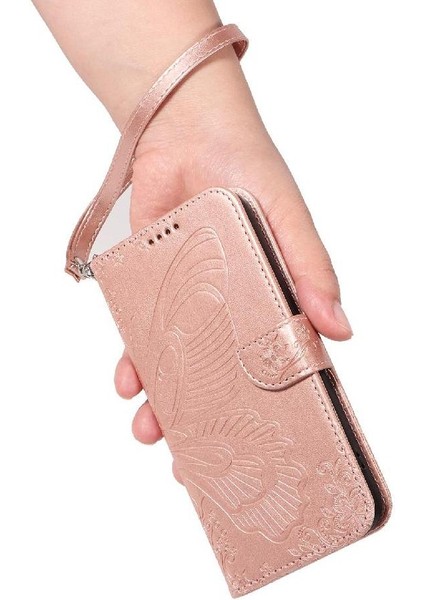 Kredi Kartı Yuvası ile IPhone Xs Max Için Flip Case Ayrılabilir El Kayışı (Yurt Dışından)