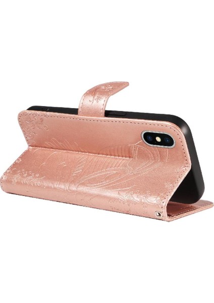 Kredi Kartı Yuvası ile IPhone Xs Max Için Flip Case Ayrılabilir El Kayışı (Yurt Dışından)