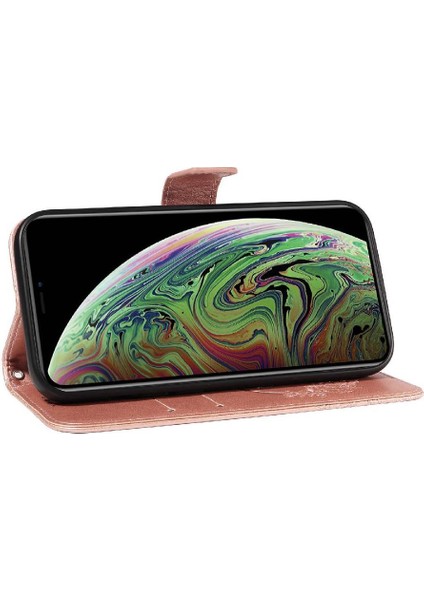 Kredi Kartı Yuvası ile IPhone Xs Max Için Flip Case Ayrılabilir El Kayışı (Yurt Dışından)