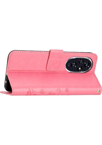 Onur Için Flip Case 200 Pro Bilek Kayışı Manyetik Kapatma Kart Tutucu Pu (Yurt Dışından)