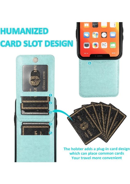 IPhone 11 Pro Premium Deri Kart Tutucu Manyetik Toka ile Uyumlu (Yurt Dışından) indirimleri