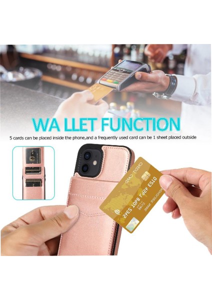 IPhone 12 Manyetik Toka Kickstand Premium Deri ile Uyumlu (Yurt Dışından) indirimleri