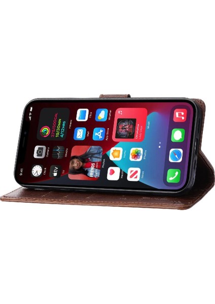 IPhone 15 Için Filp Durumda Artı Pu Deri Kickstand Kart Tutucu Bilek Kayışı (Yurt Dışından) indirimleri