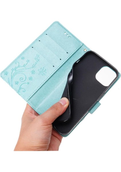 IPhone 16 Için Filp Durumda Pro Max Pu Deri Kickstand Kart Tutucu Manyetik (Yurt Dışından)