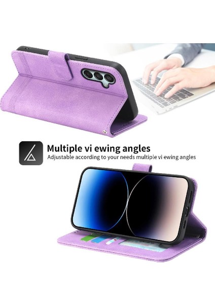 Samsung Galaxy Flip Manyetik Kapatma Nakit Cep Bileklik Için Flip Case (Yurt Dışından)