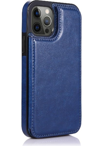 Kart Sahibi ile IPhone 13 Pro Max Pu Deri Kart Yuvaları Için Cüzdan Kılıf (Yurt Dışından)