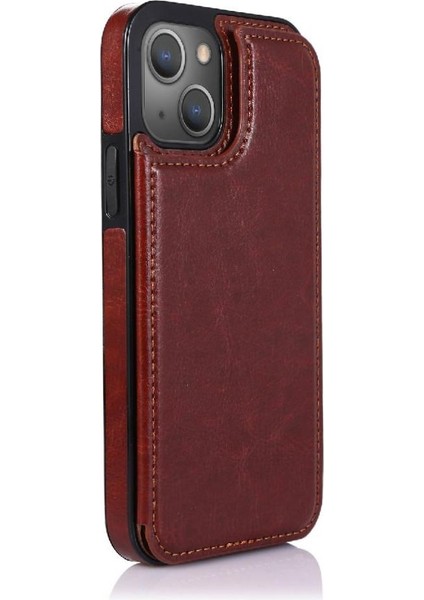 Kart Tutucu ile IPhone 13 Için Cüzdan Durumda Pu Deri Çift Manyetik (Yurt Dışından) indirimleri