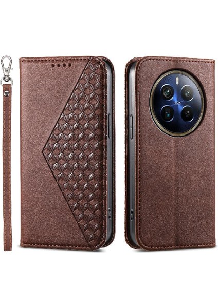 Realme 12 Pro Artı 5g Için Flip Case Standı Günlük Kullanım Cüzdan El Kayışı (Yurt Dışından)