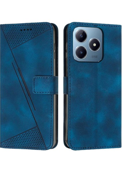 Realme C61 Kickstand Kart Ekleme Pu Deri Cüzdan Için Flip Case (Yurt Dışından)