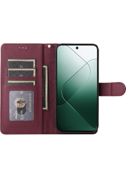 Xiaomi 14 5g Için Flip Case Deri Çanta Basit Iş Darbeye Çevir (Yurt Dışından) modelleri