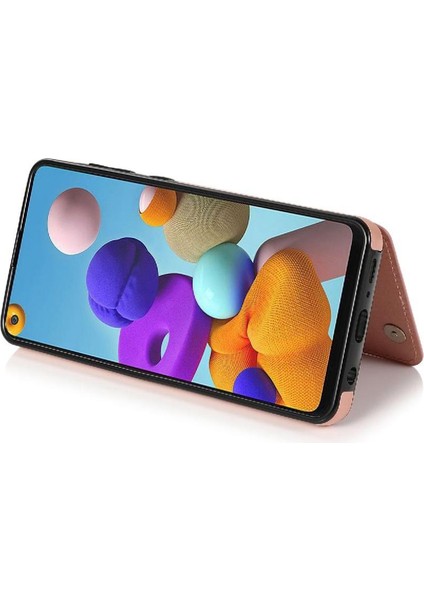 Bdt Shop Cüzdan Samsung Galaxy A21S Için Kart Tutucu Kılıf ile Pu Deri Kapak (Yurt Dışından)