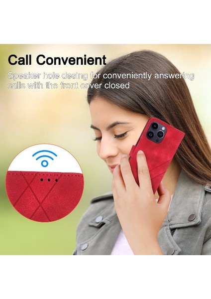 Iphone 13 Için Filp Durumda Pro Max Anti Scratch Kickstand Tam Koruma Pu (Yurt Dışından)