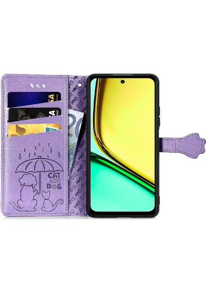 Realme C67 4g Için Kılıf Kapak Çevirin Kılıf Darbeye Karikatür Hayvanlar (Yurt Dışından) modelleri